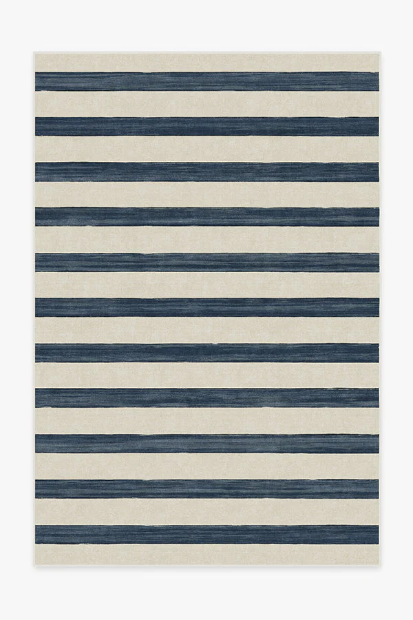 Sumi Sailor Stripe Navy Flatwoven Rug