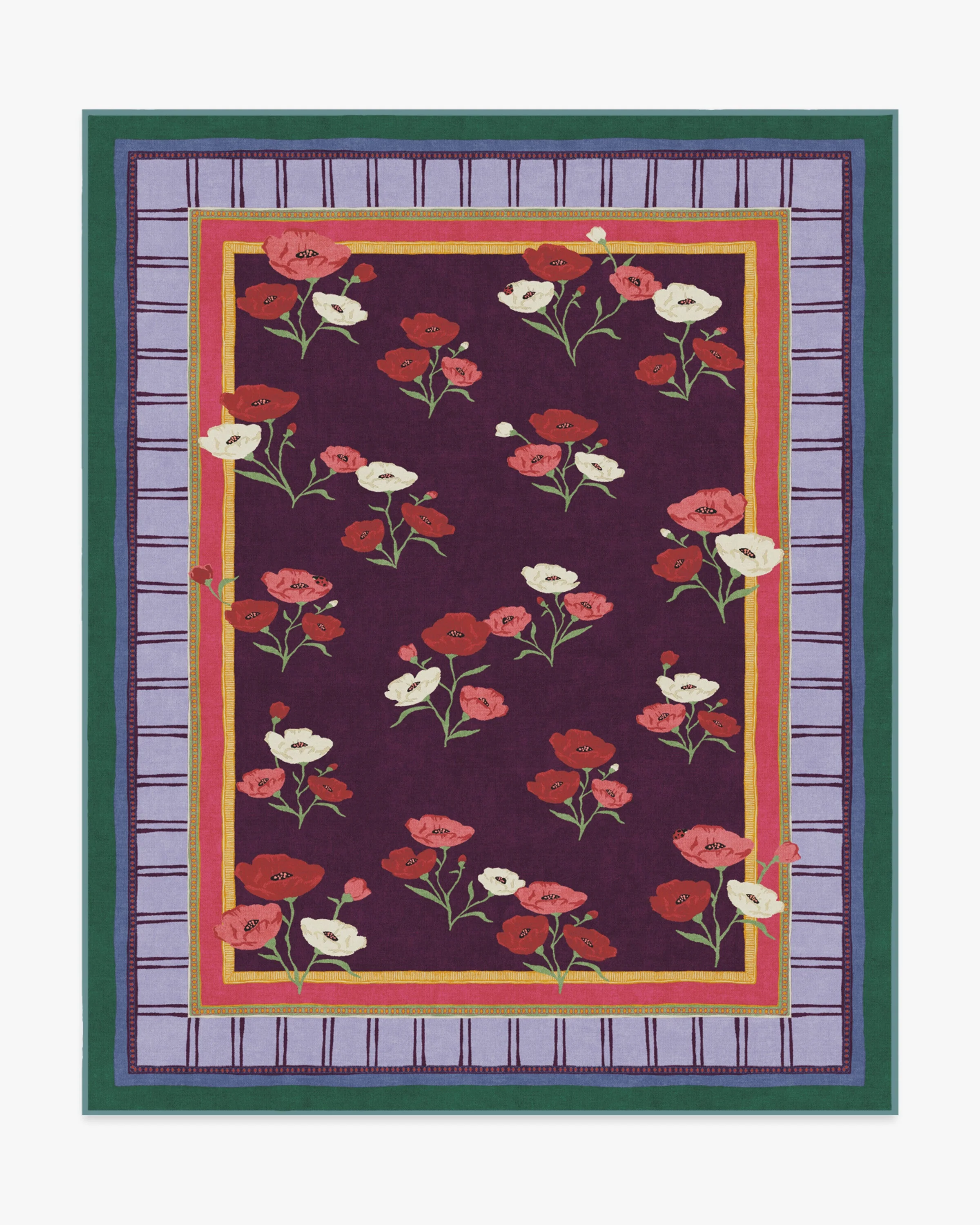 Ambroeus Royal Plum Flatwoven Rug by Iris Apfel