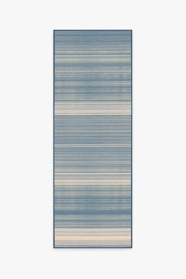 Coastal Linear Stripe Slate Rug