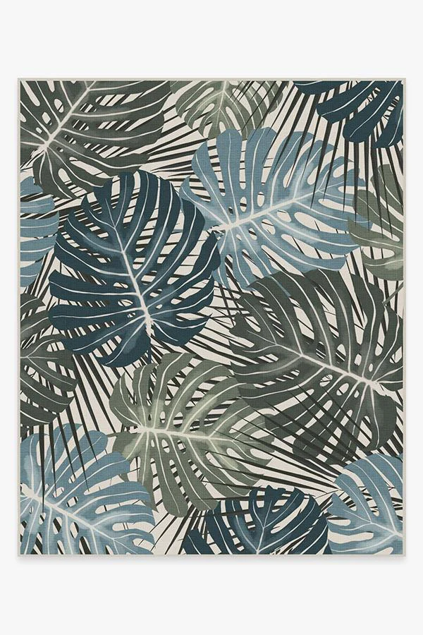 Monstera Jade Flatwoven Rug