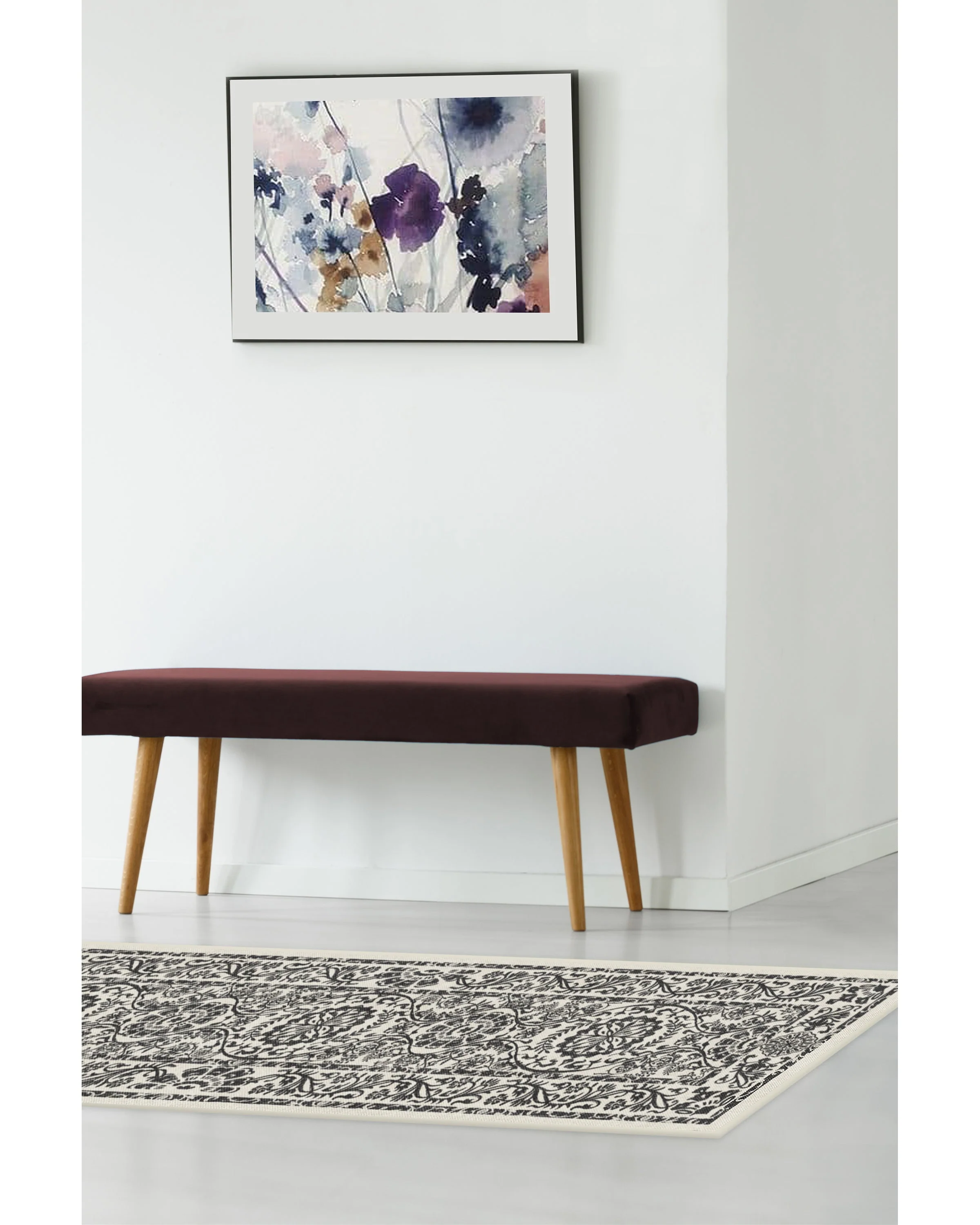 Delphina Black & White Rug