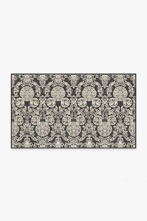 Mickey Damask Charcoal Rug