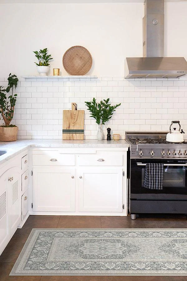 Hendesi Heriz Abalone Flatwoven Rug