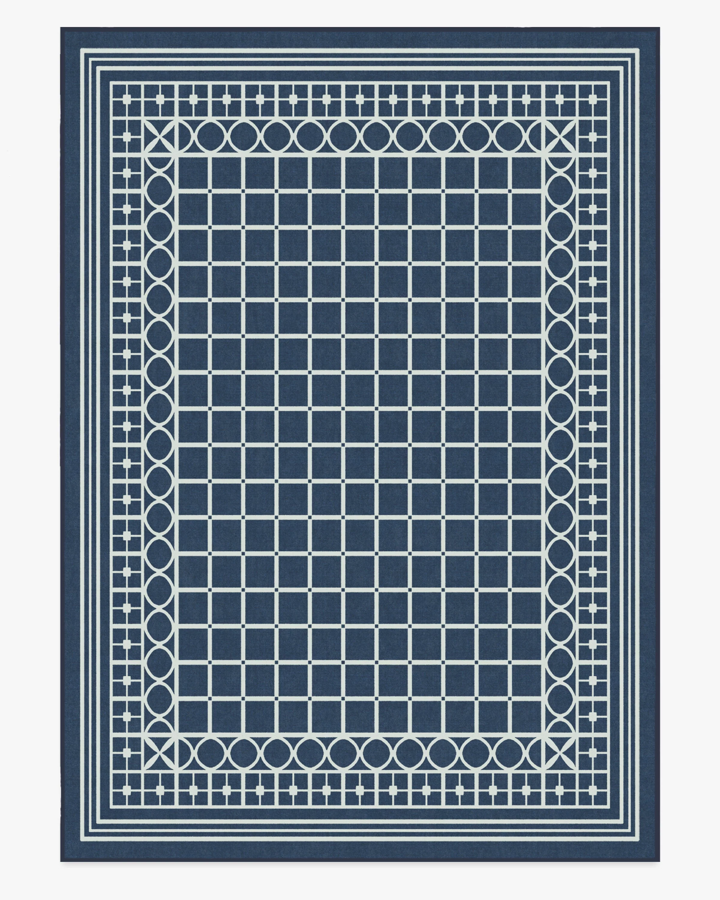 Palm Beach Navy Rug by Gray Malin