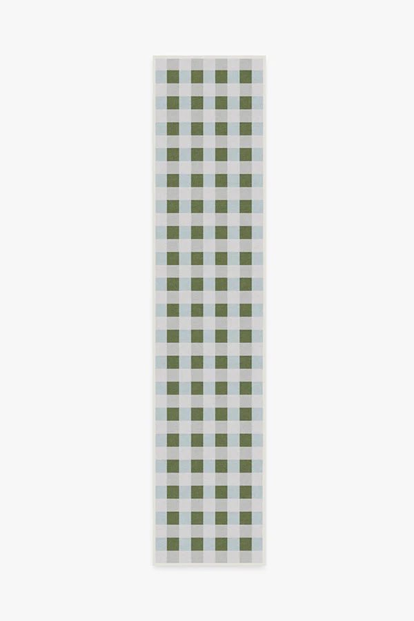 Sutton Moss Green & Blue Flatwoven Rug by The Home Edit