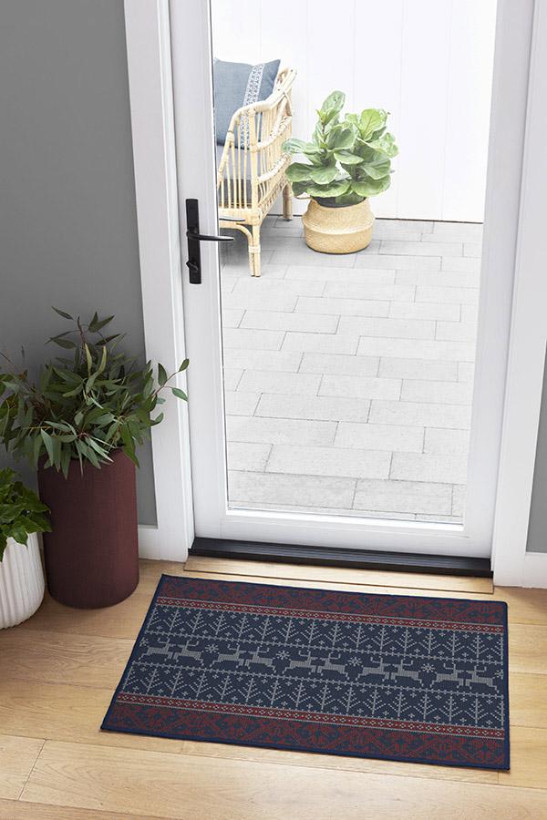 Fair Isle Red Flatwoven Rug