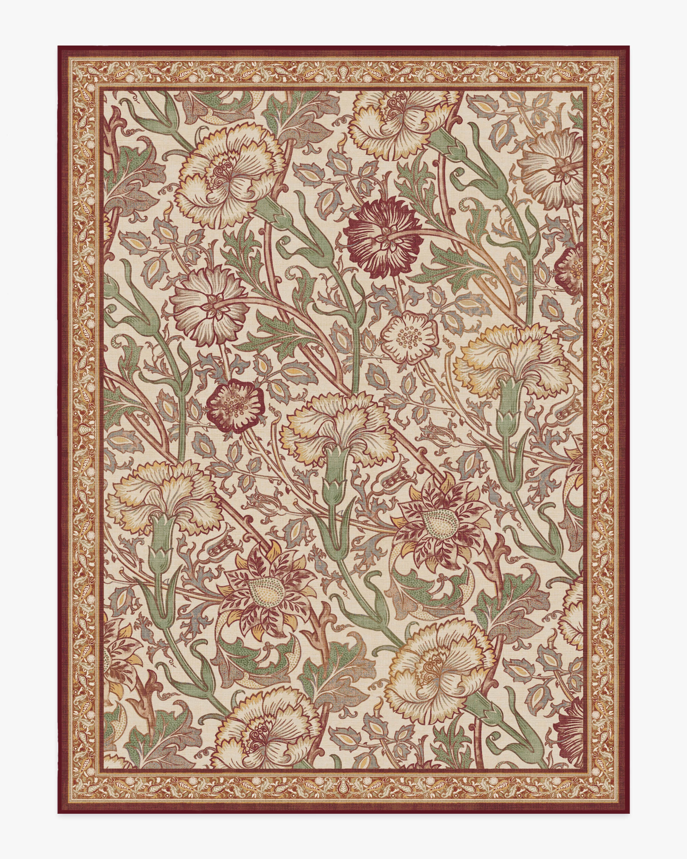 Pink & Rose Burgundy Flatwoven Rug by Morris & Co.