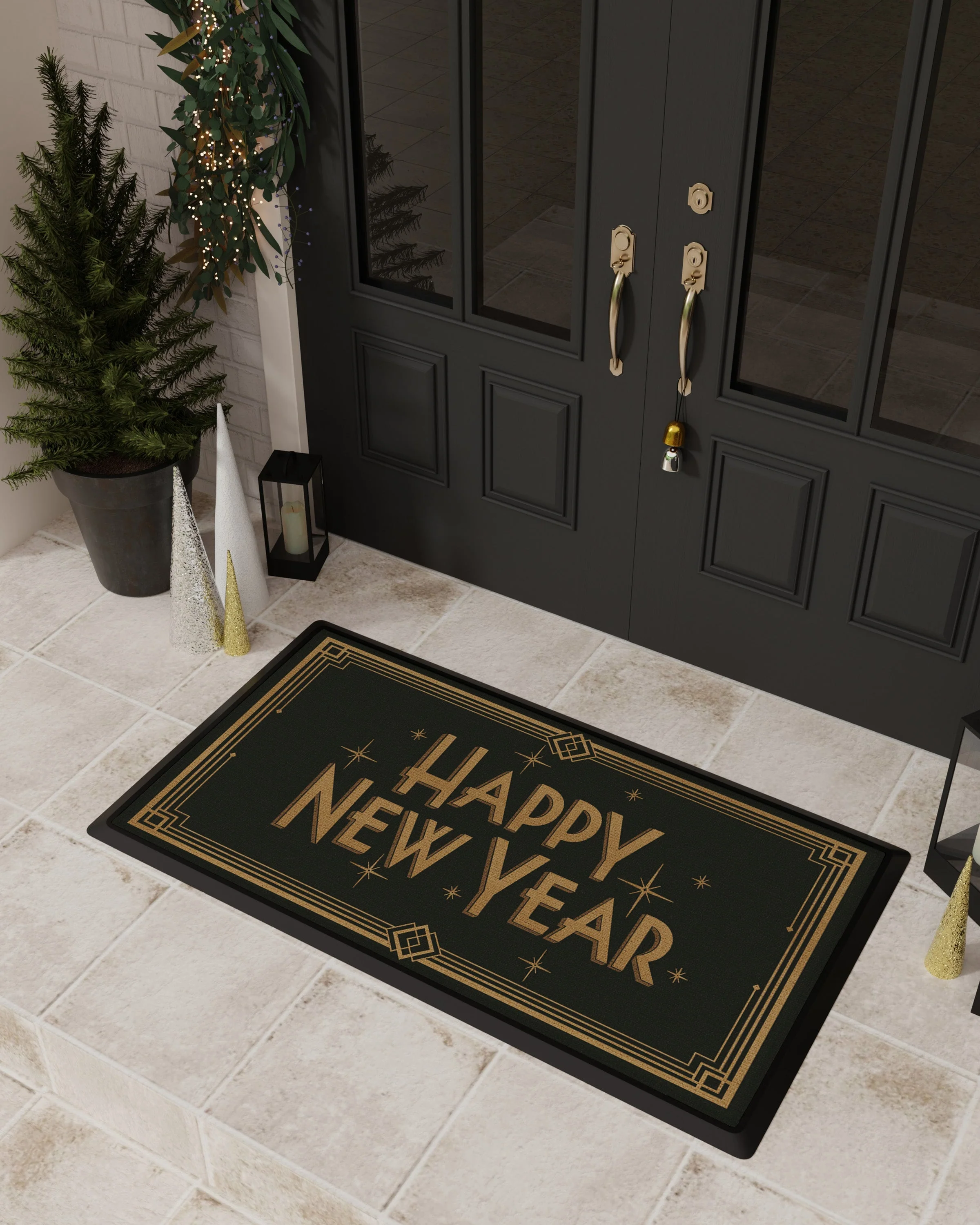 Happy New Year Large Doormat