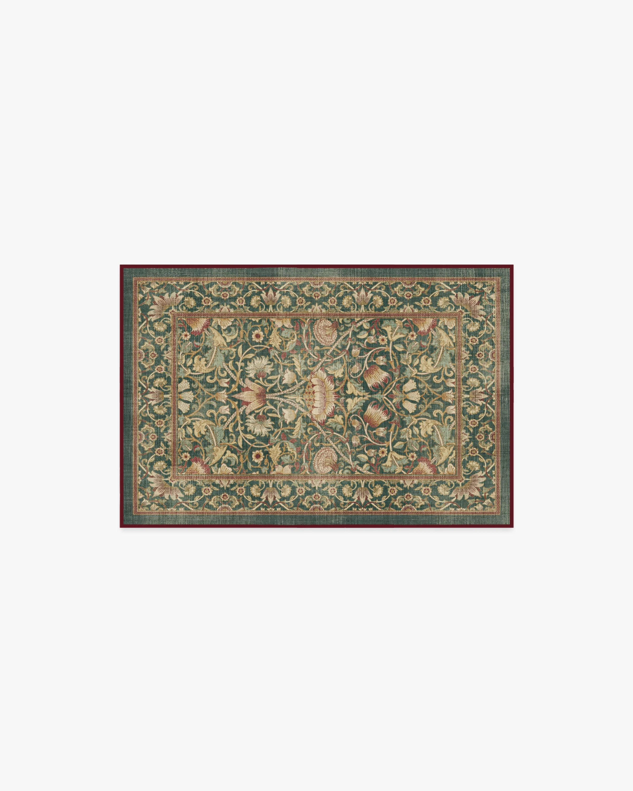 Lodden Soft Evergreen & Gold Rug by Morris & Co.