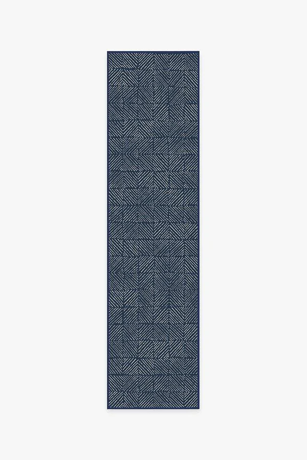 Parquet Navy Outdoor Rug