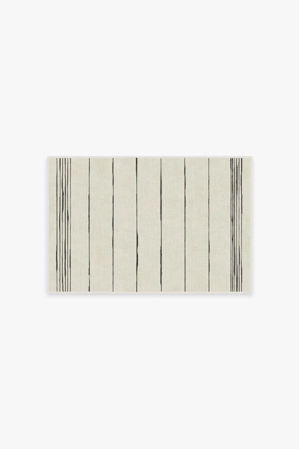 Clea Ivory & Black Rug by The Home Edit