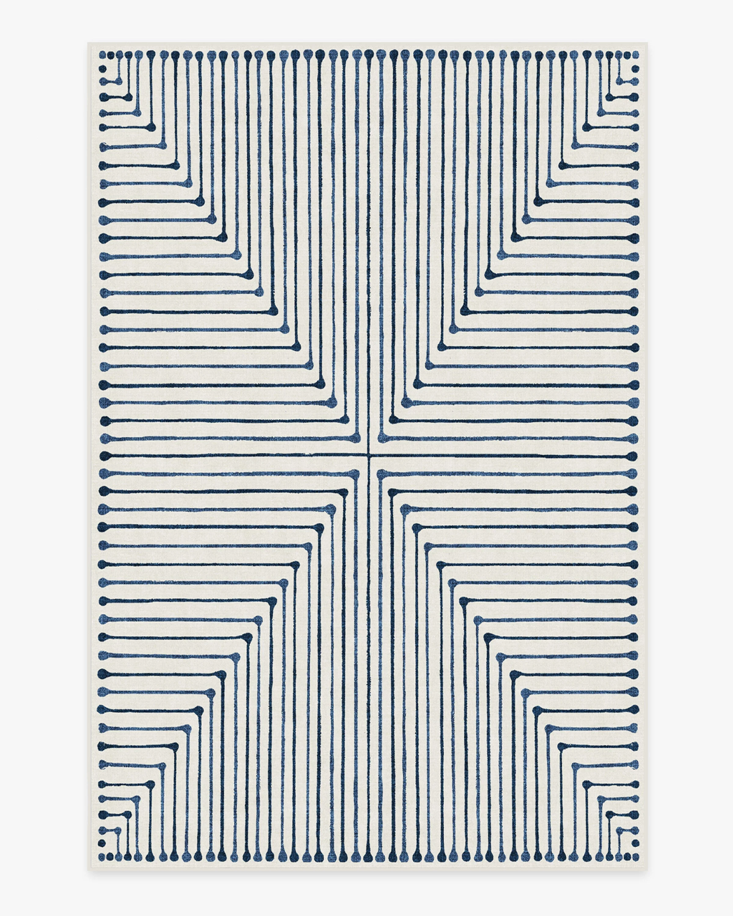 Inkdrop Slate Blue Rug by Jonathan Adler