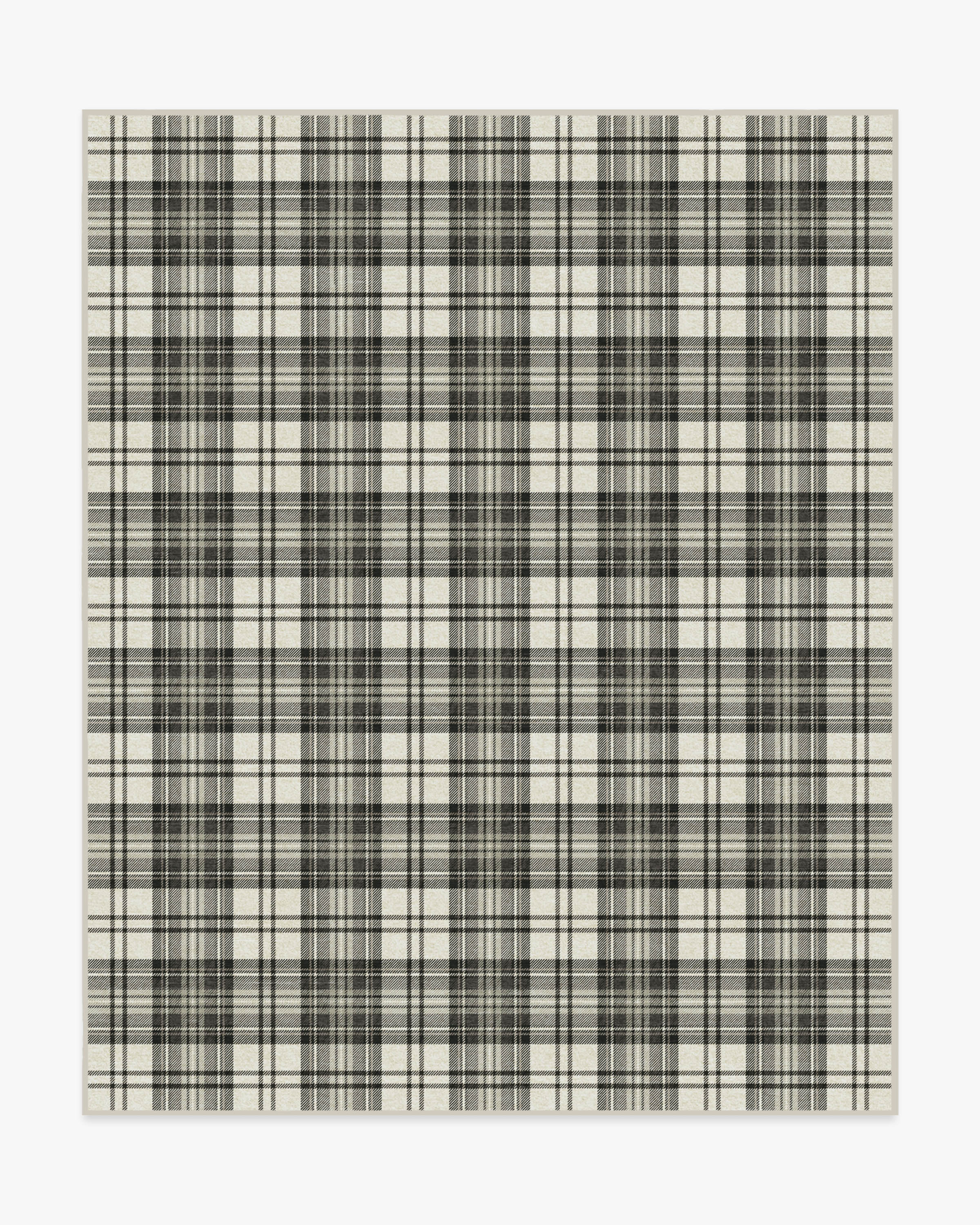 Dress Stewart Tartan Black & Ivory Rug