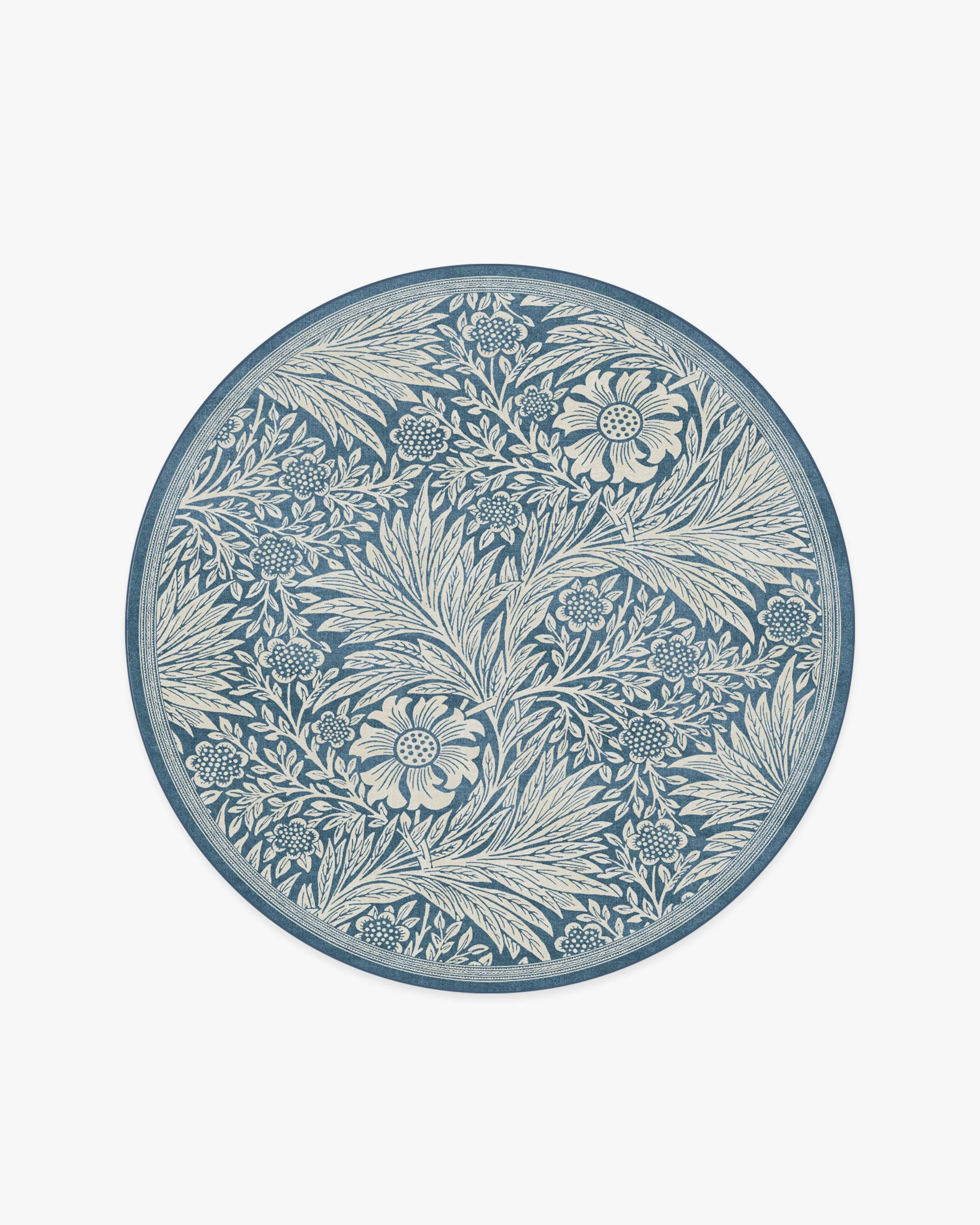 Marigold Blue Flatwoven Rug by Morris & Co.