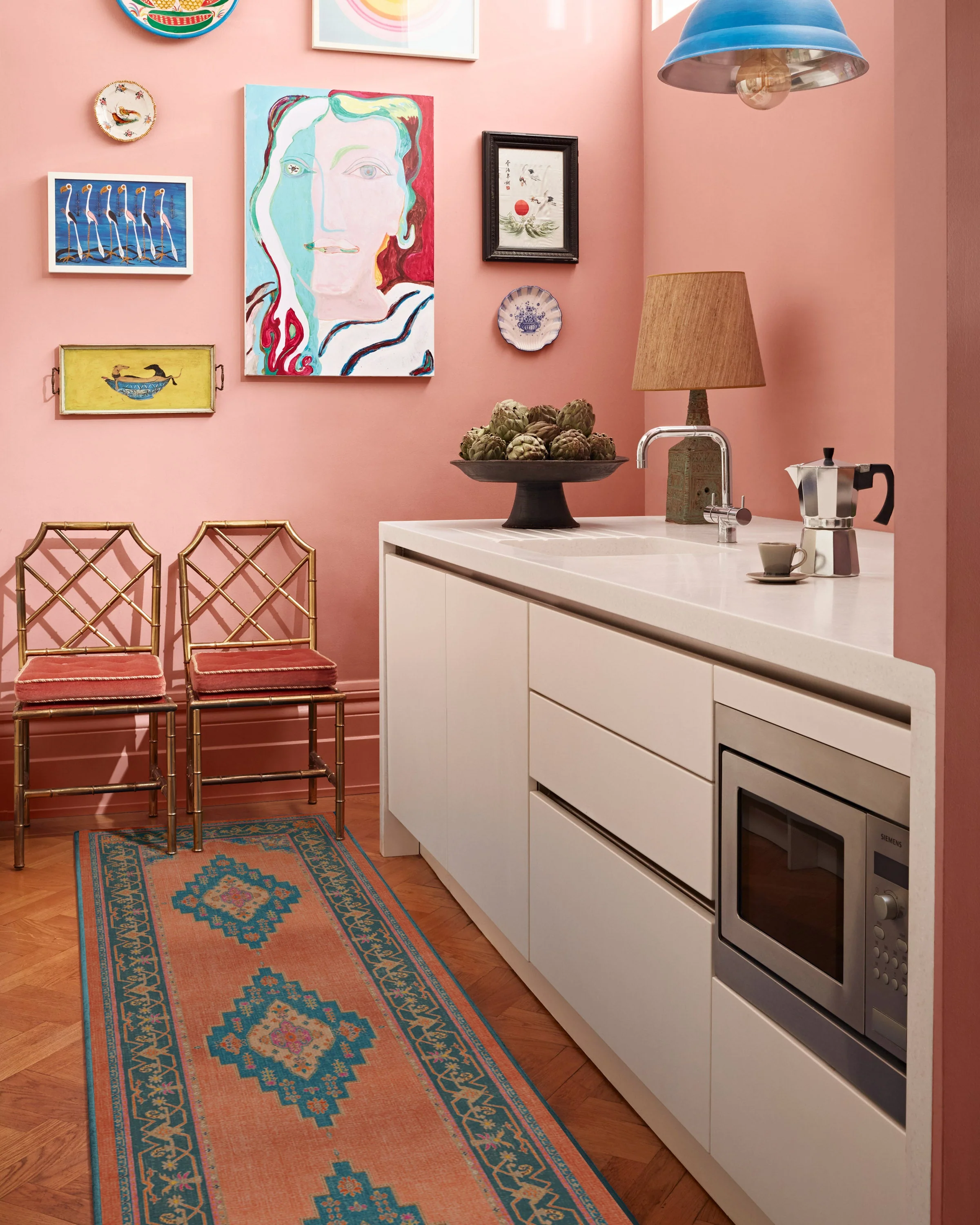 Sunset Bazaar Tropic Coral Flatwoven Rug by Matthew Williamson