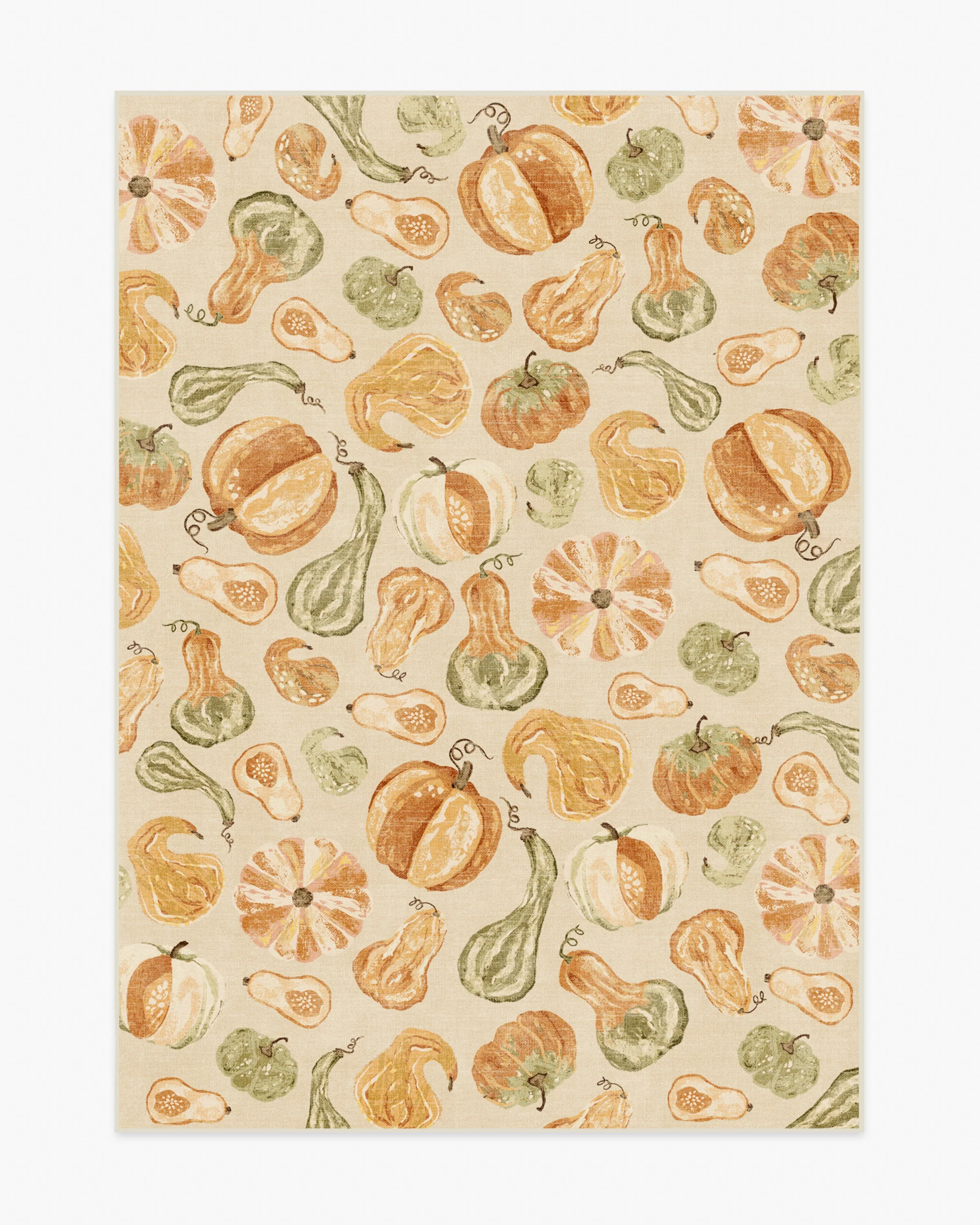 Harvest Veggies Cream Multicolor Flatwoven Rug