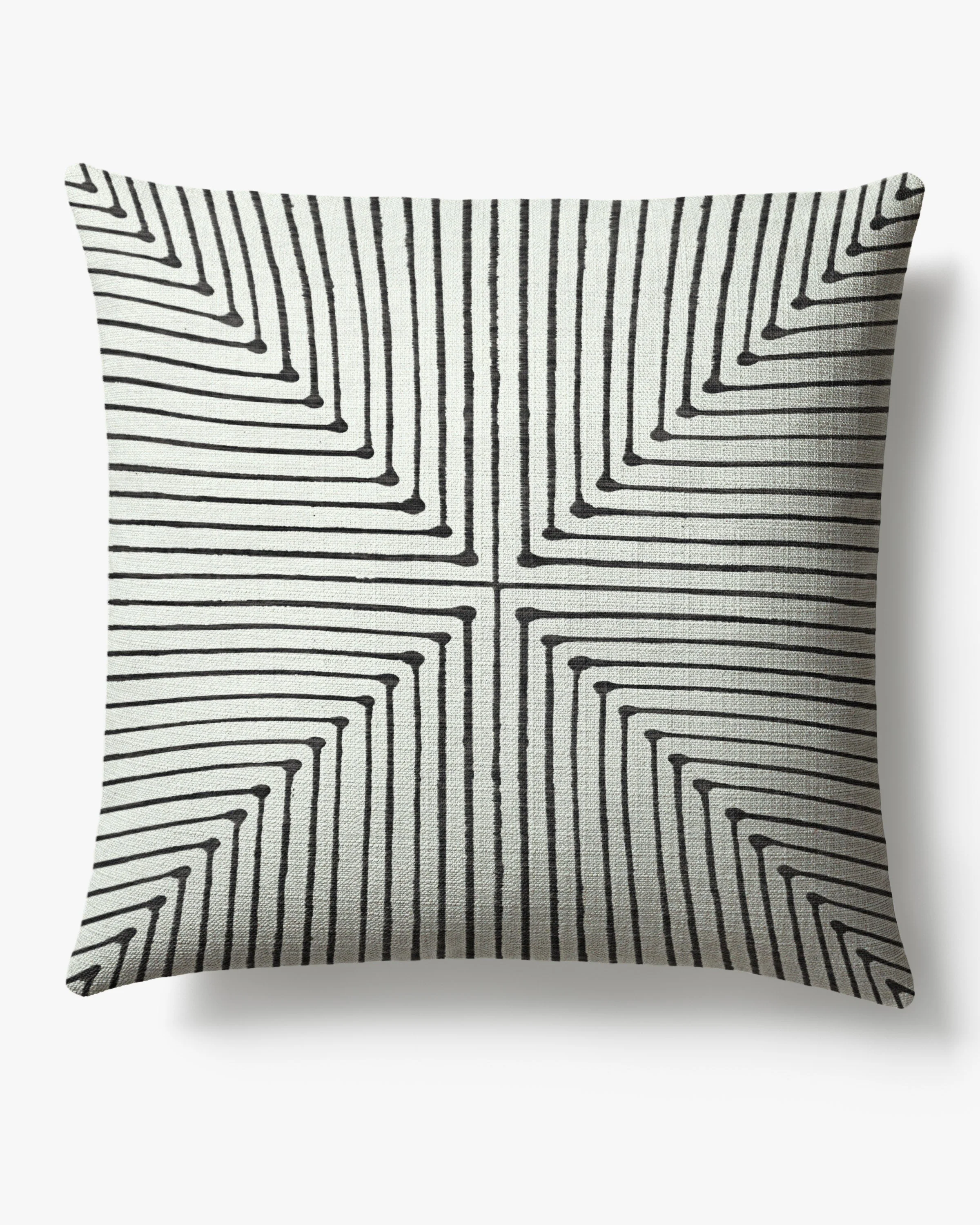 Inkdrop Ivory Woven Throw Pillow by Jonathan Adler
