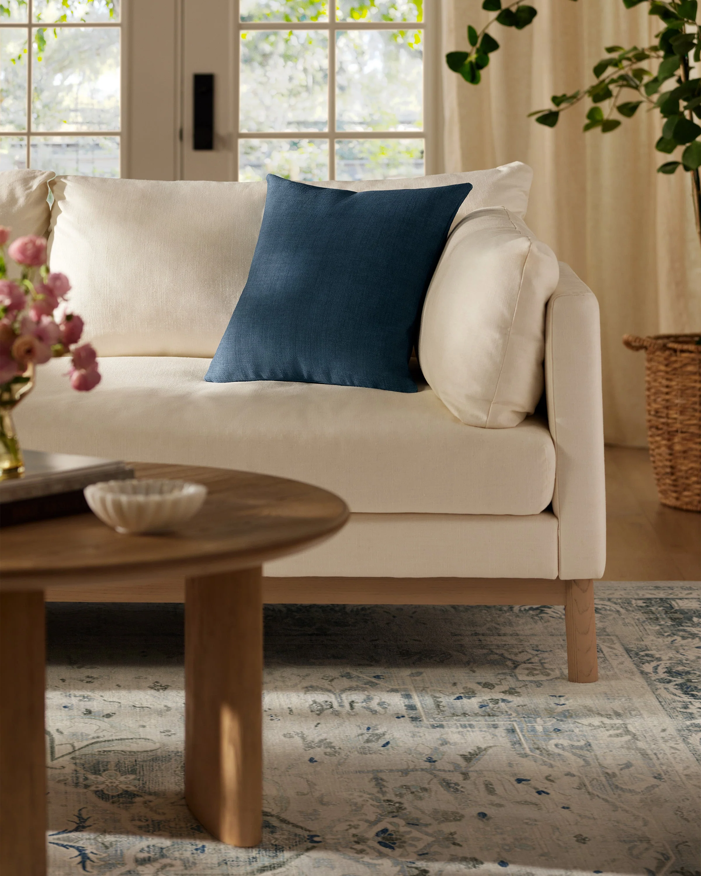 Indigo Woven Throw Pillow