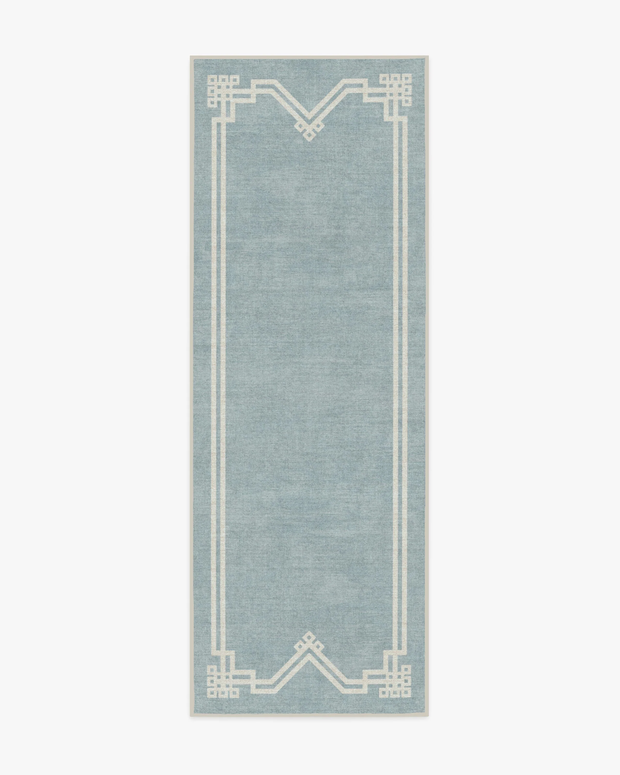Chrysler Border Chambray Blue Rug by The Hiltons