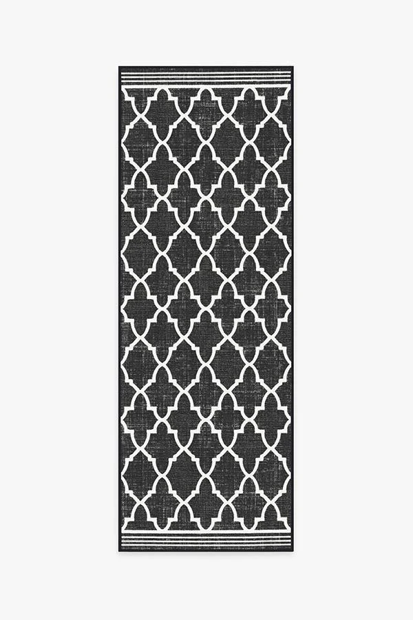 Varia Trellis Black Outdoor Rug