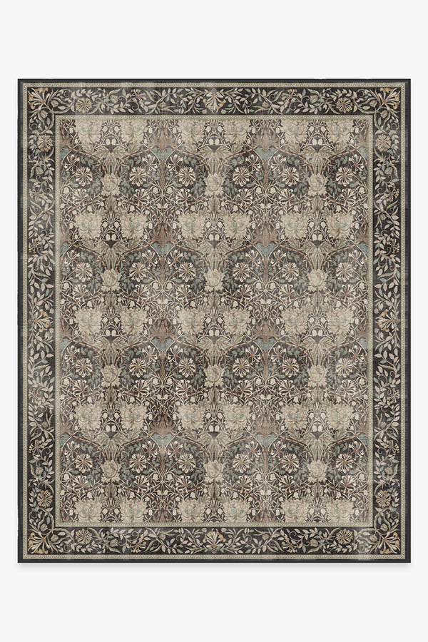 Honeysuckle & Tulip Dark Wood Rug by Morris & Co.