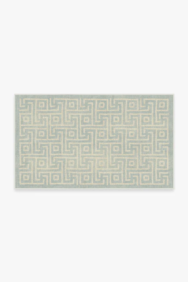 Rove Soft Aqua Flatwoven Rug