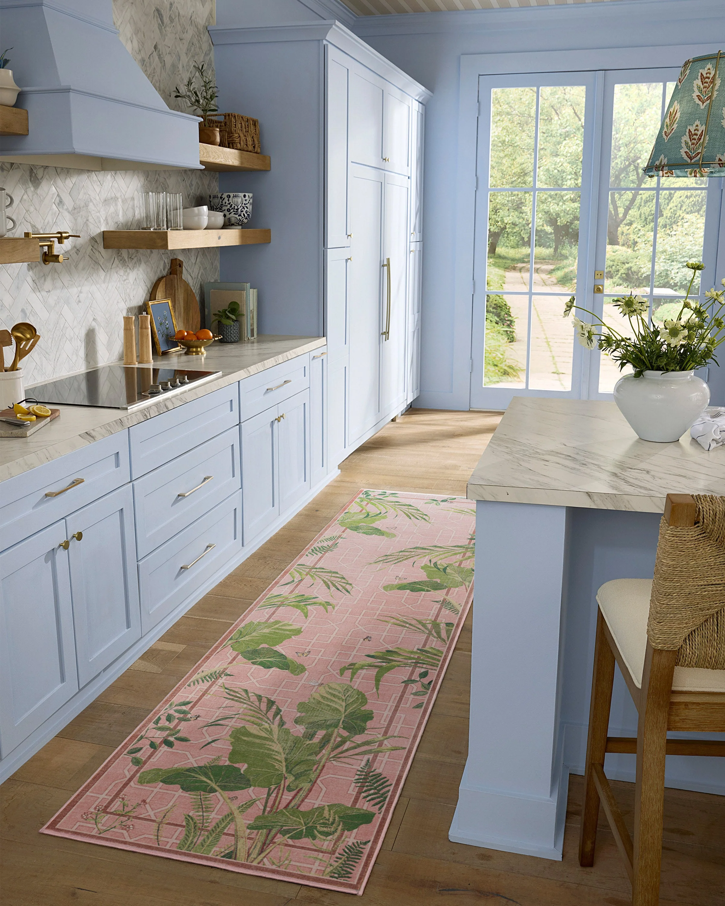 Palm House Rose Rug by Sanderson