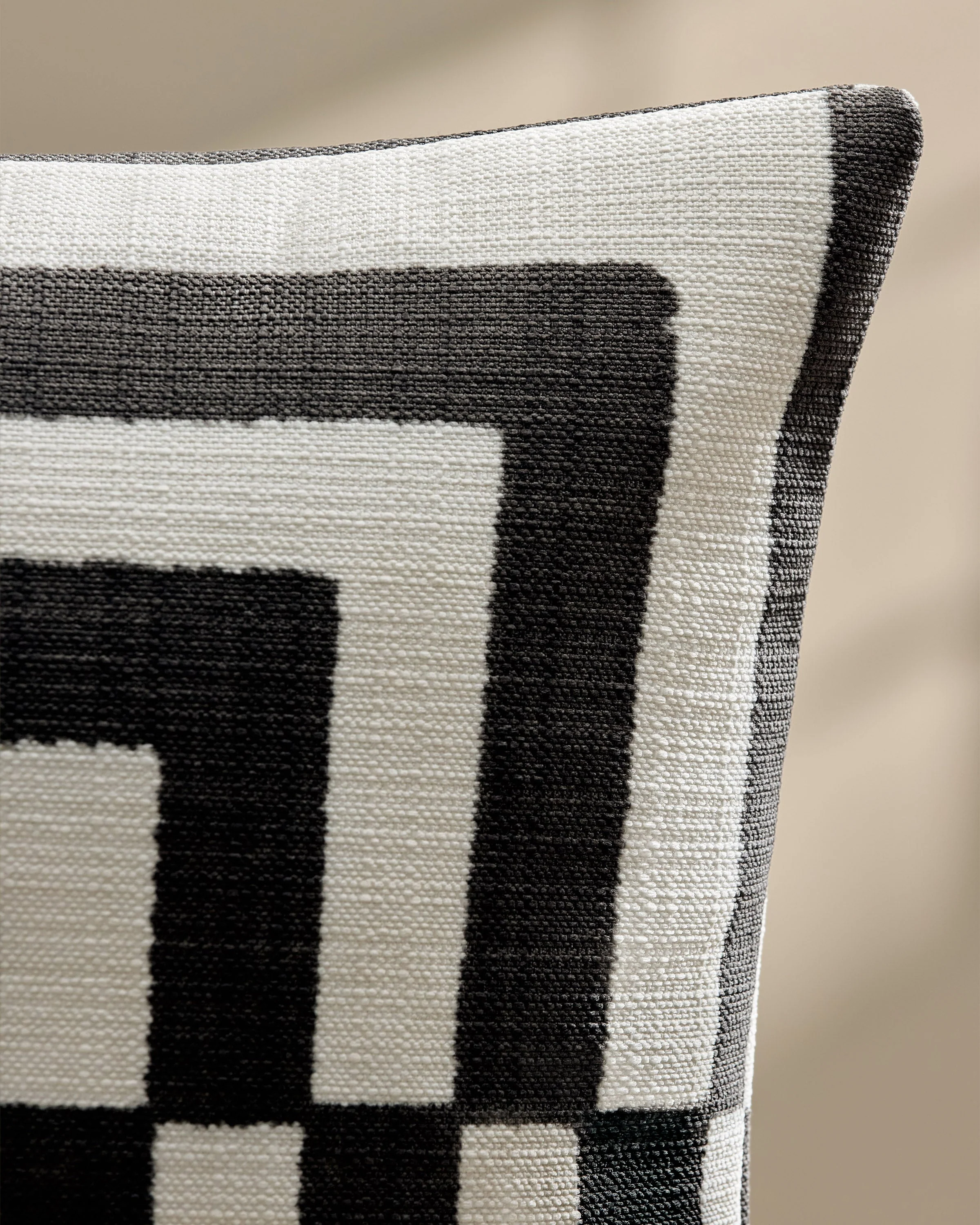 Op Art Ivory Woven Throw Pillow by Jonathan Adler
