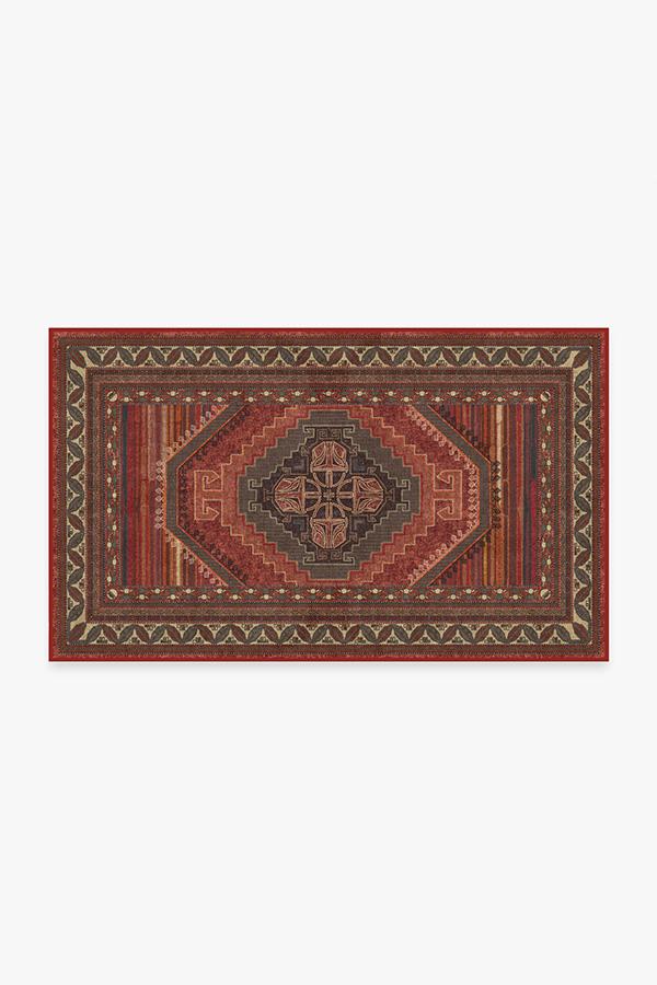 Mandalore Scarlet Red Flatwoven Rug