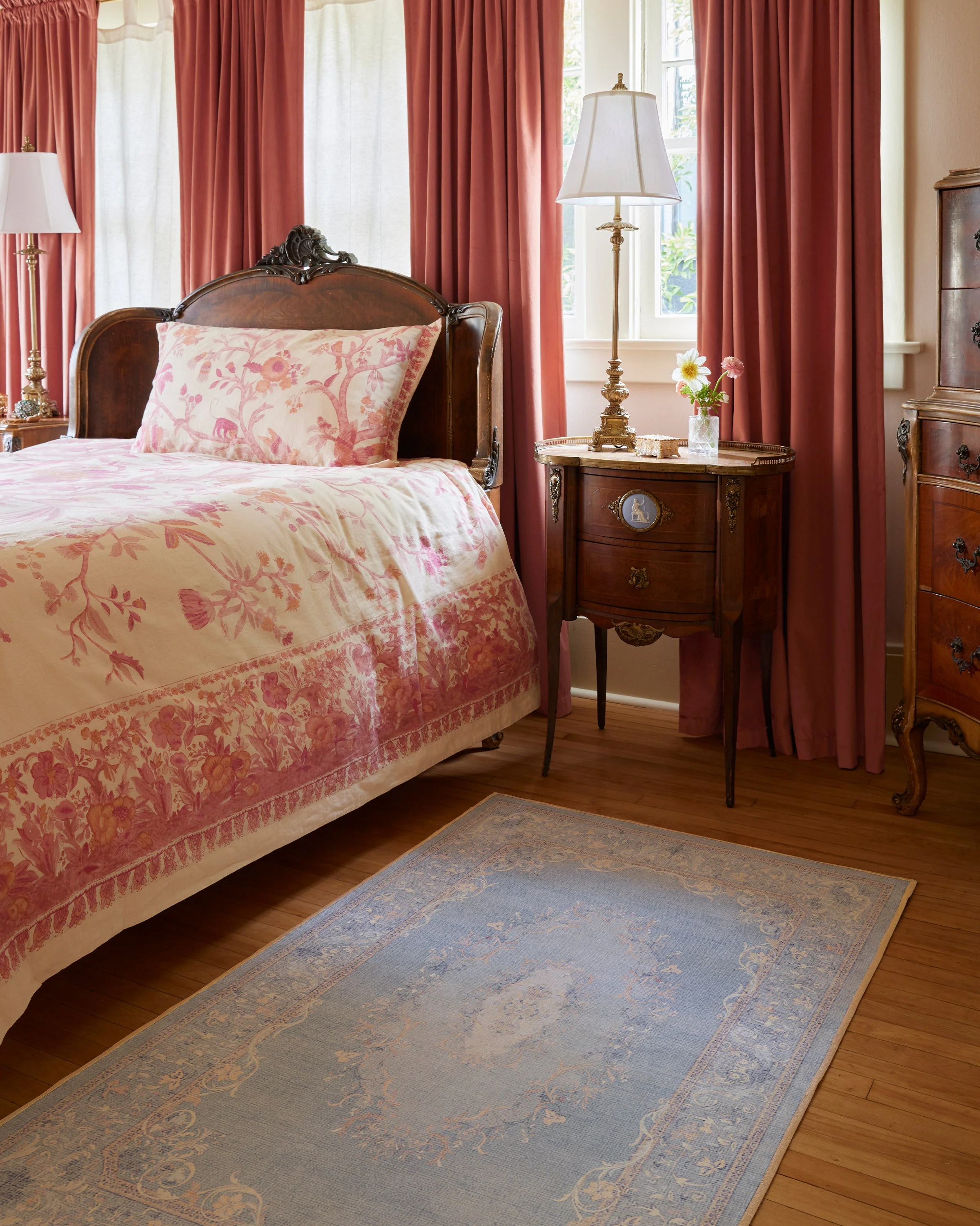 Lady Whistledown Soft Blue Rug by Bridgerton