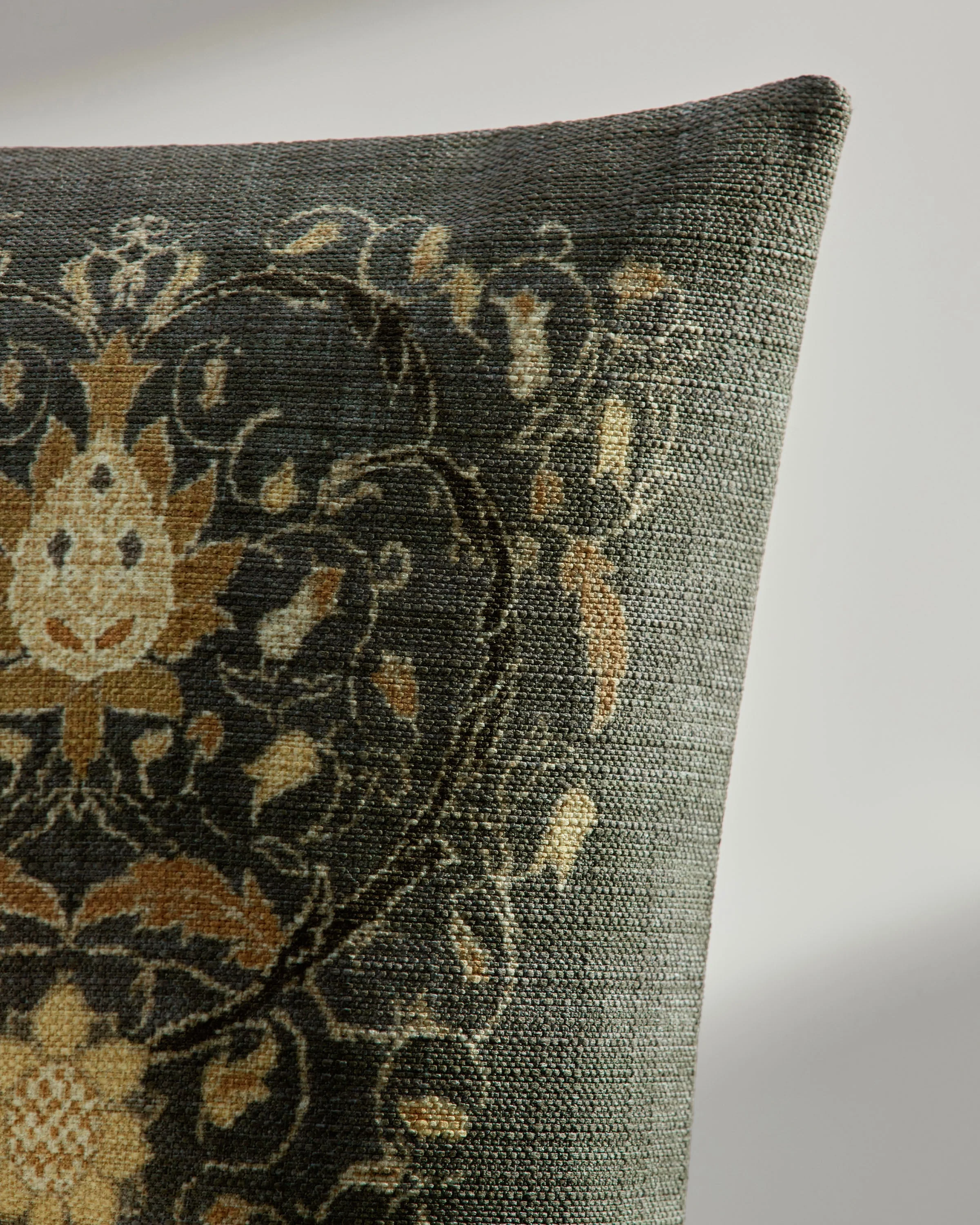 Montreal Charcoal Woven Throw Pillow by Morris & Co.