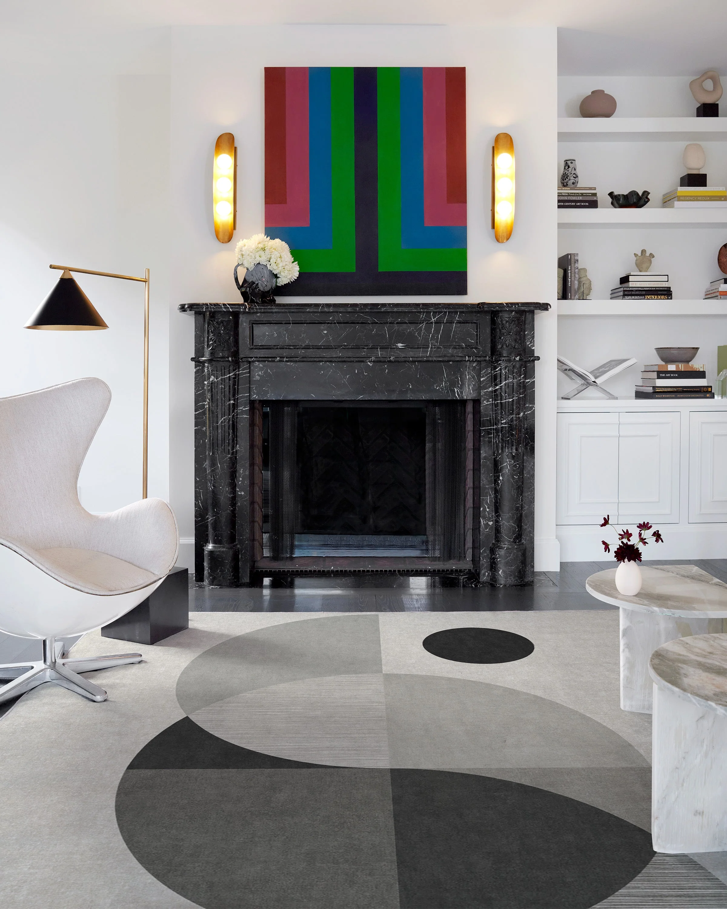 Villette Greyscale Flatwoven Rug by Nina Takesh