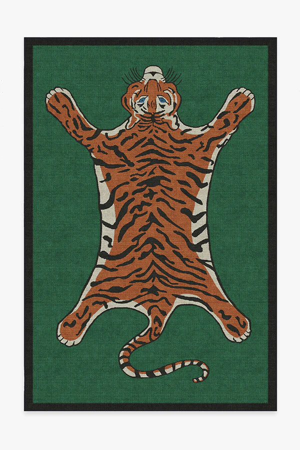 Tiger Emerald Flatwoven Rug by Jonathan Adler