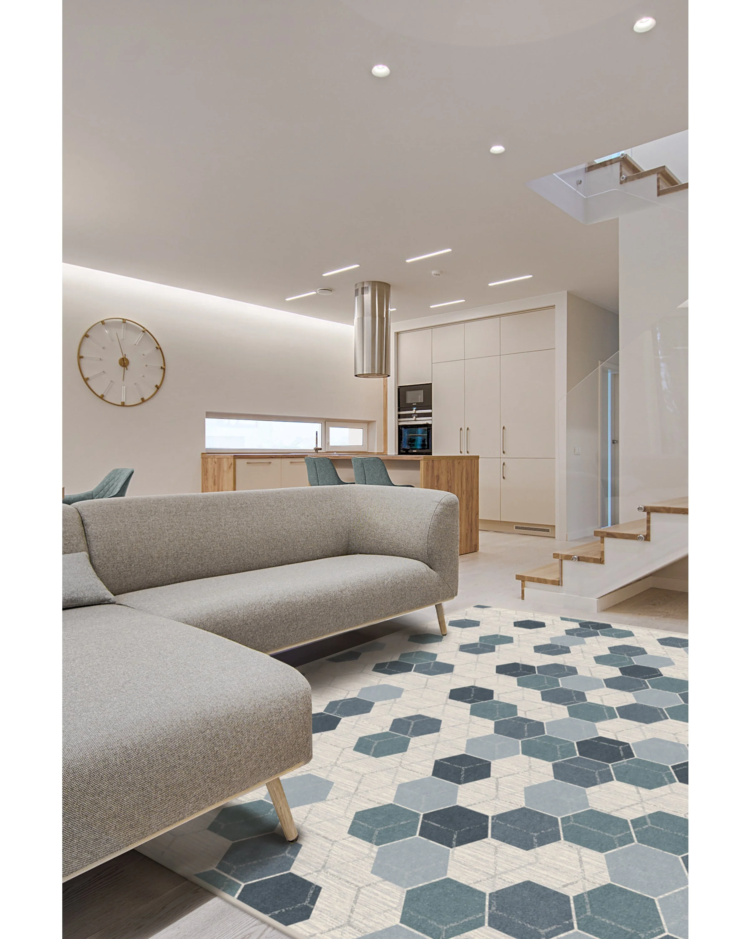 Prisma Slate Blue Flatwoven Rug