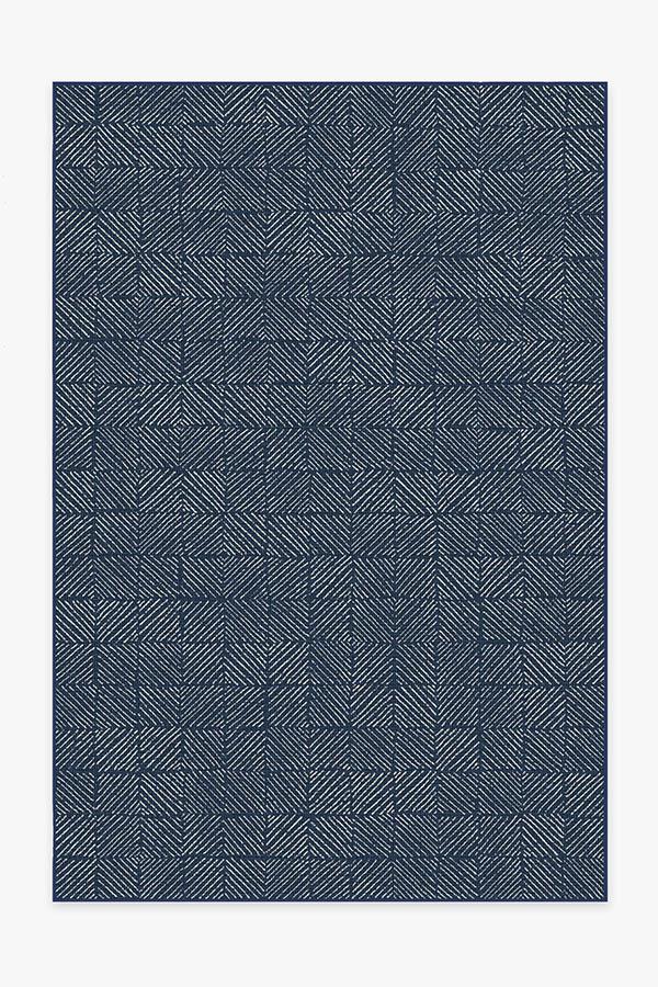 Parquet Navy Outdoor Rug