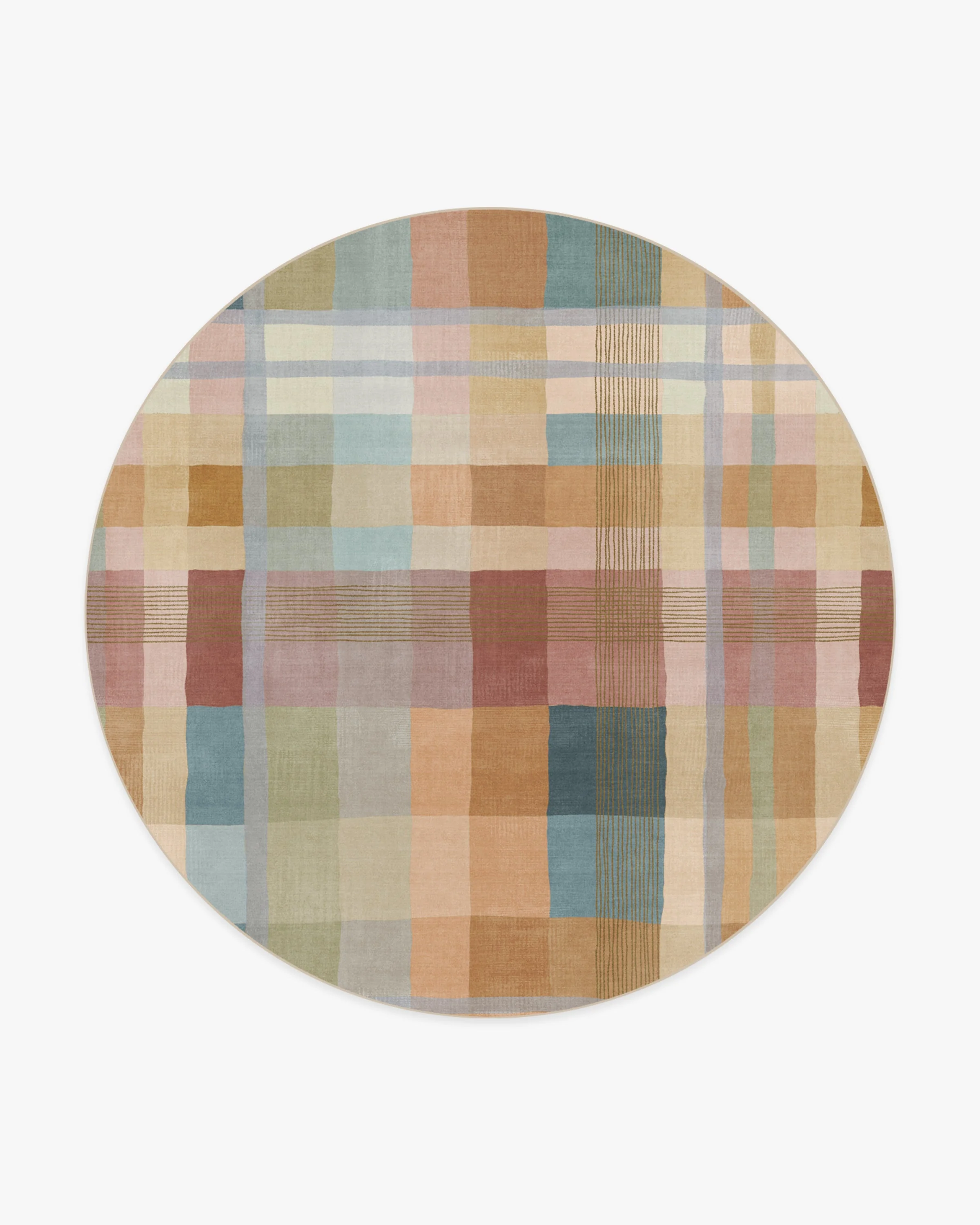 Margot Plaid Ochre Multicolor Flatwoven Rug