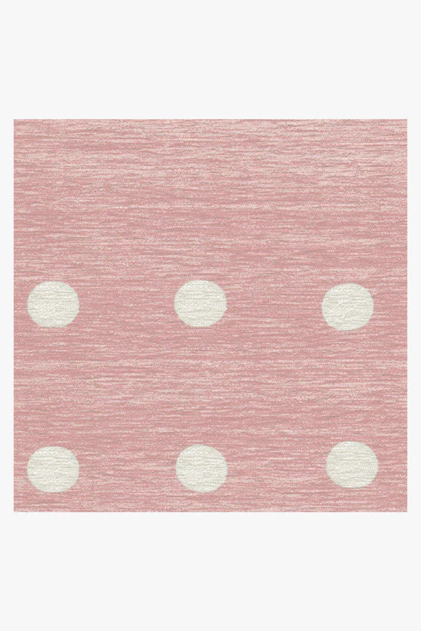 Dot Border Pink Rug