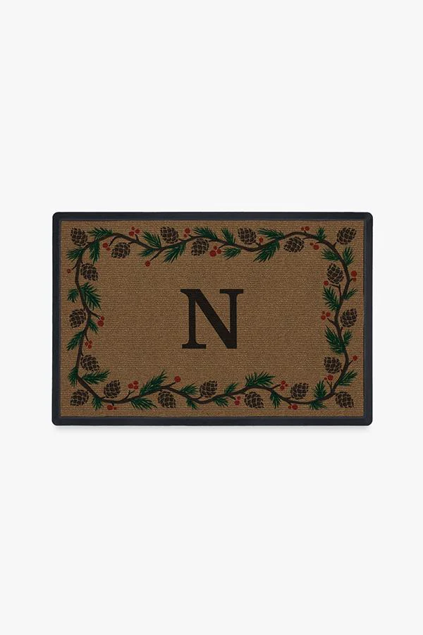Winter Woods Monogram Doormat