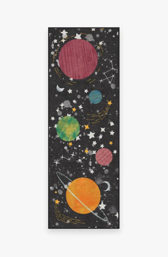 Outer Space Black Flatwoven Rug
