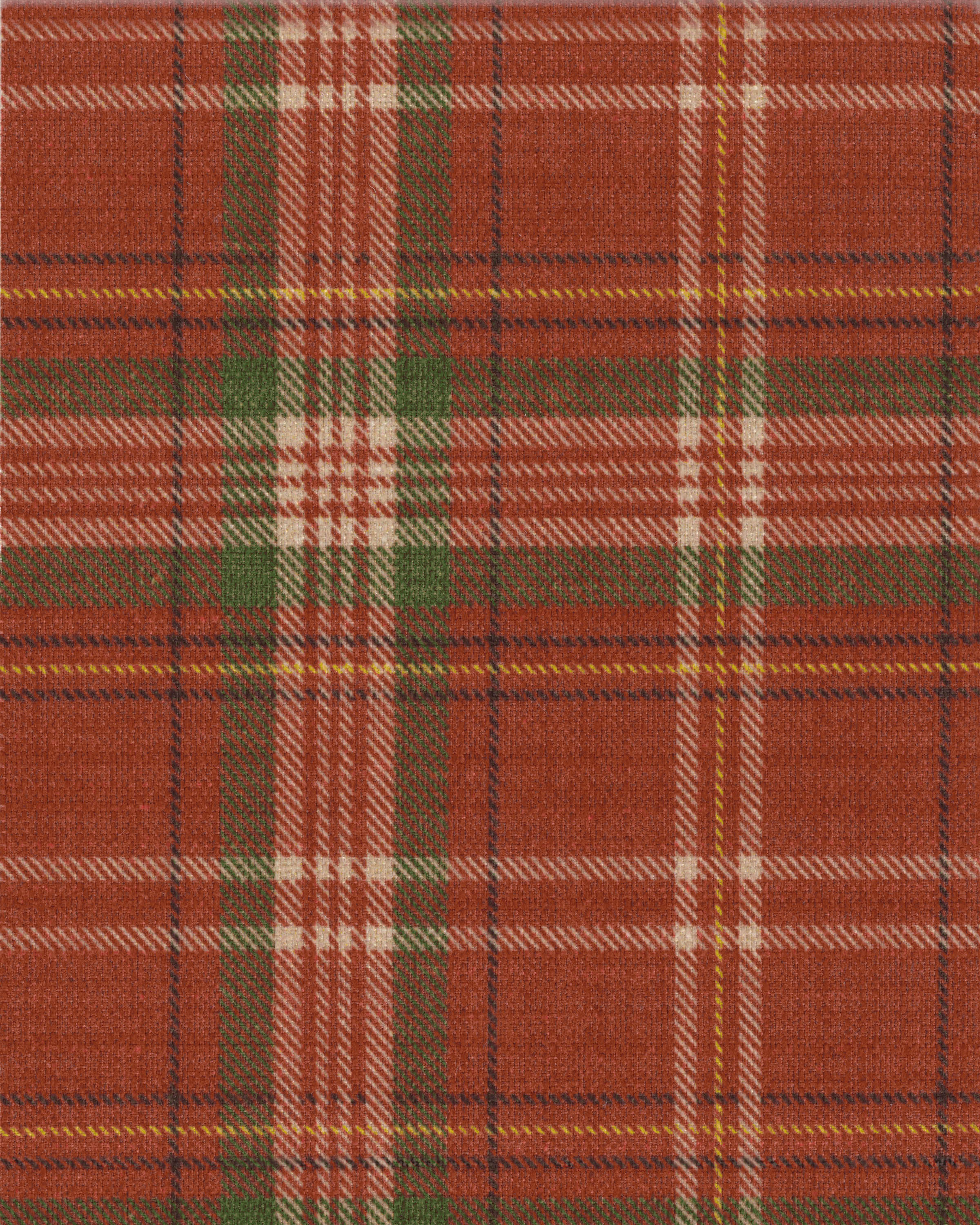 Merry Tartan Red & Green Woven Throw Pillow