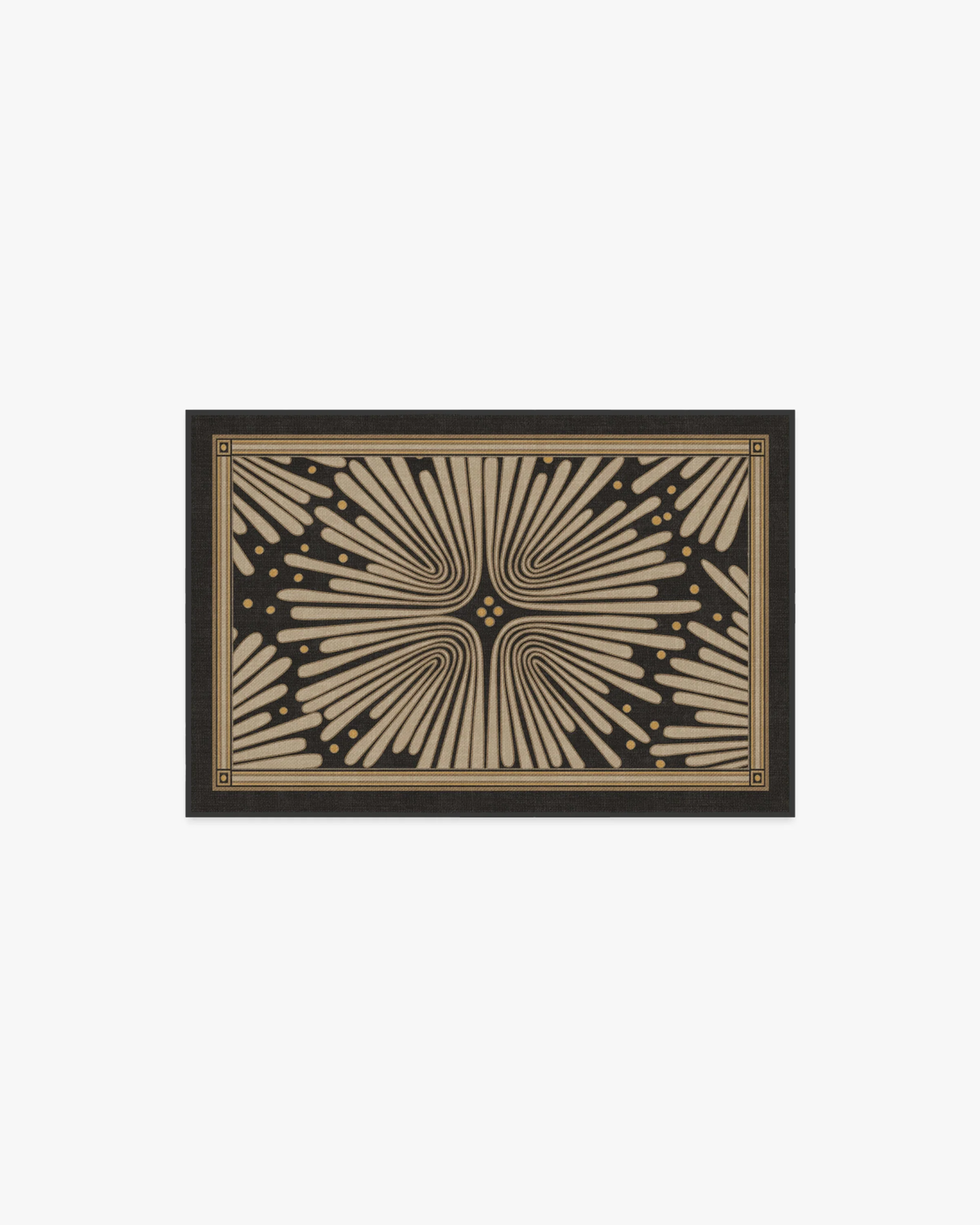Gatsby Black & Gold Rug by Jonathan Adler