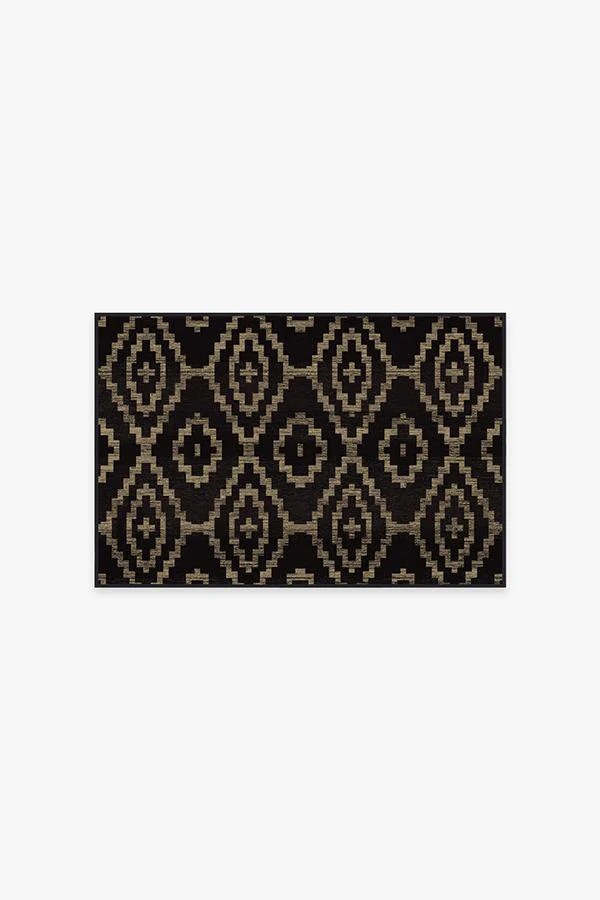 Diamond Trellis Black Rug