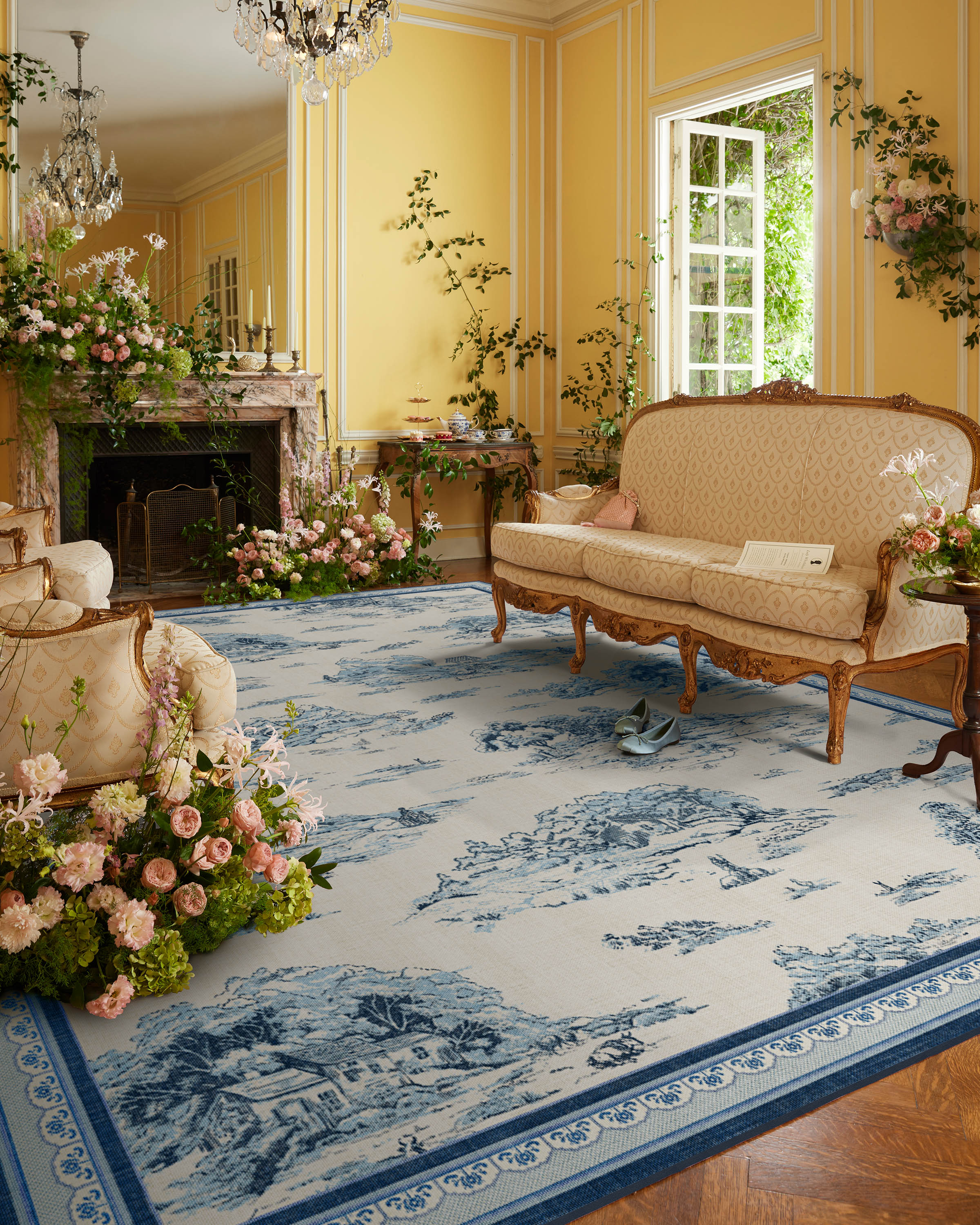 Provence Toile Delft Blue Rug