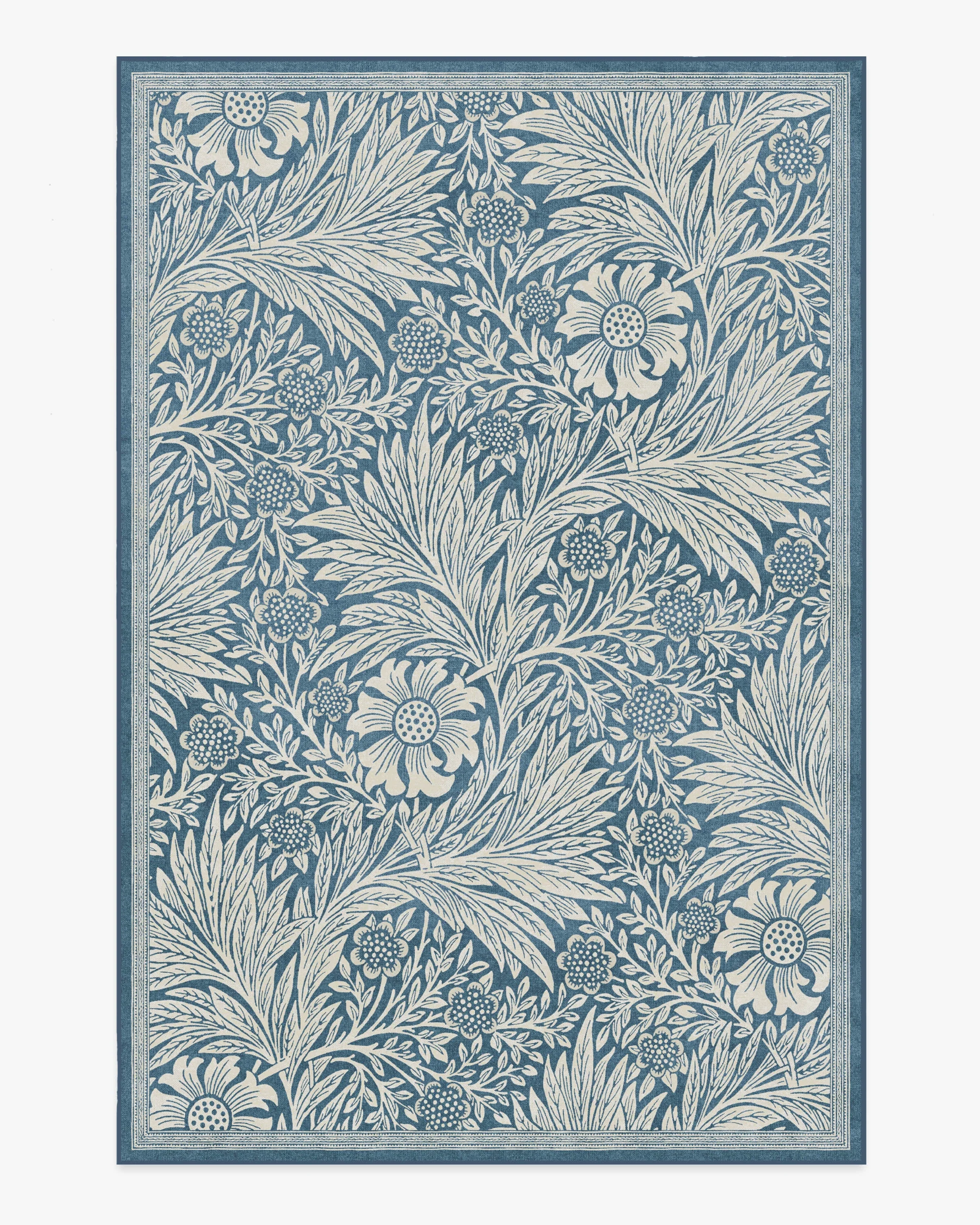 Marigold Blue Flatwoven Rug by Morris & Co.