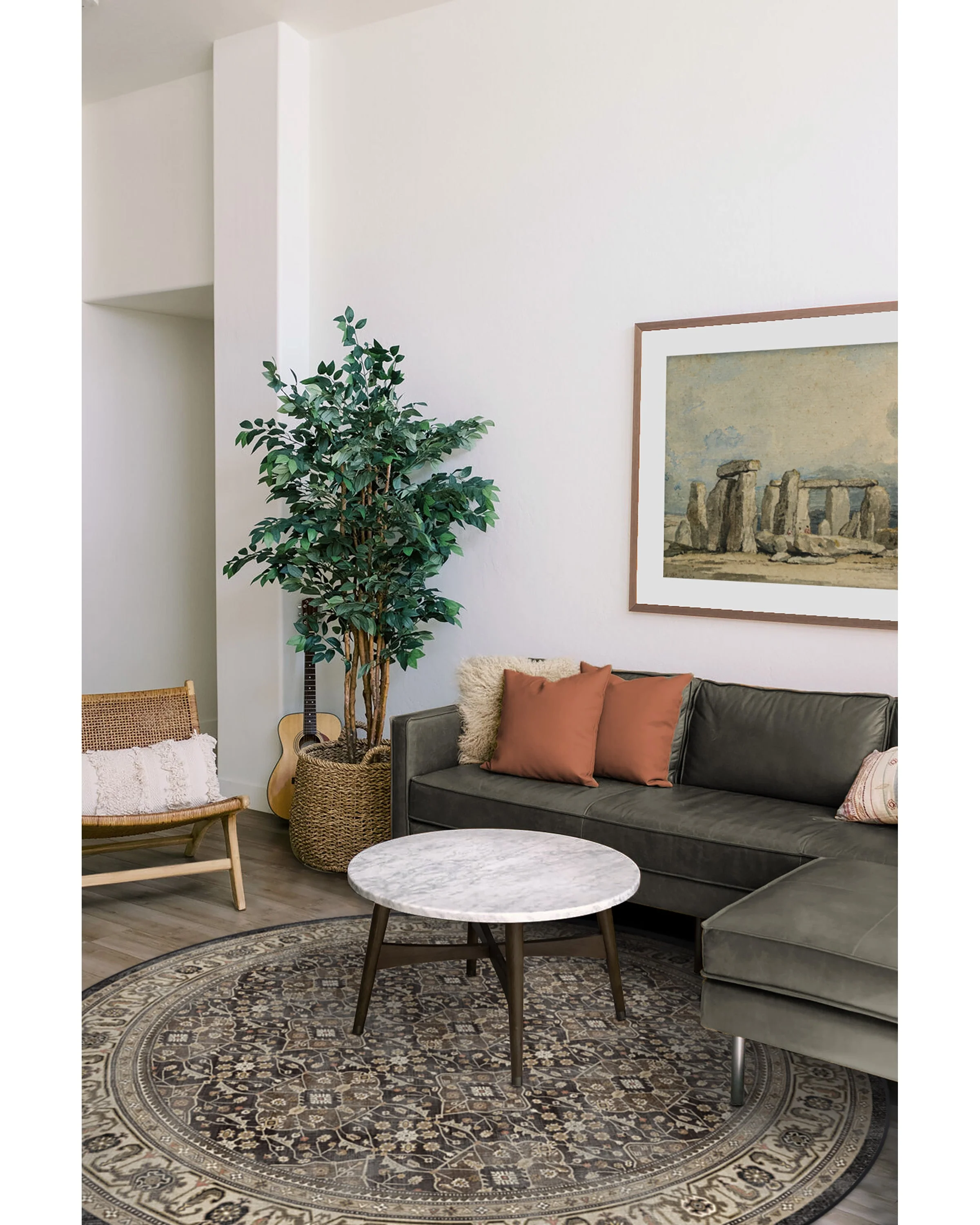 Alessia Dark Wood Flatwoven Rug