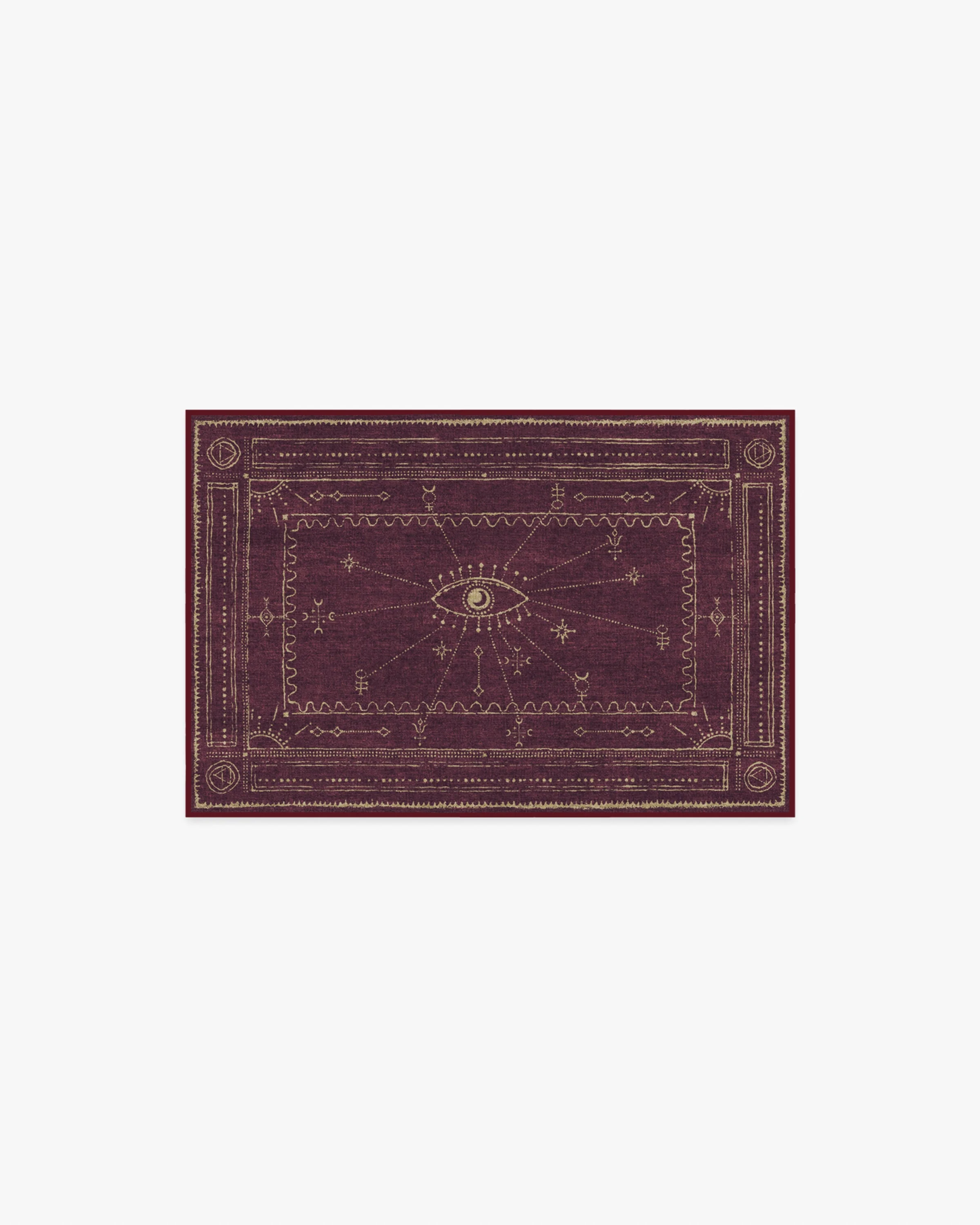 Velith Burgundy Flatwoven Rug