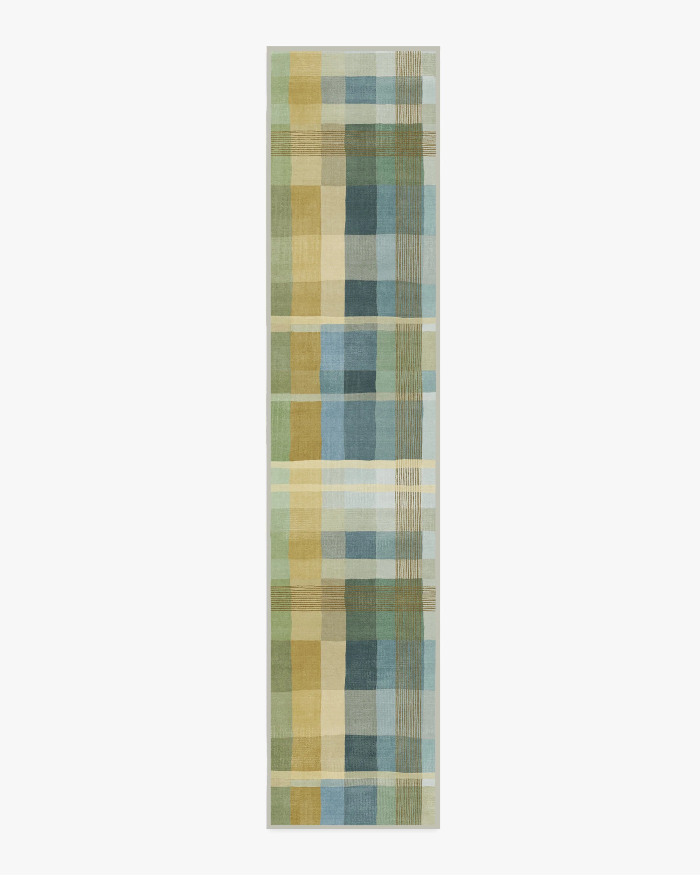 Margot Plaid Blue Flatwoven Rug