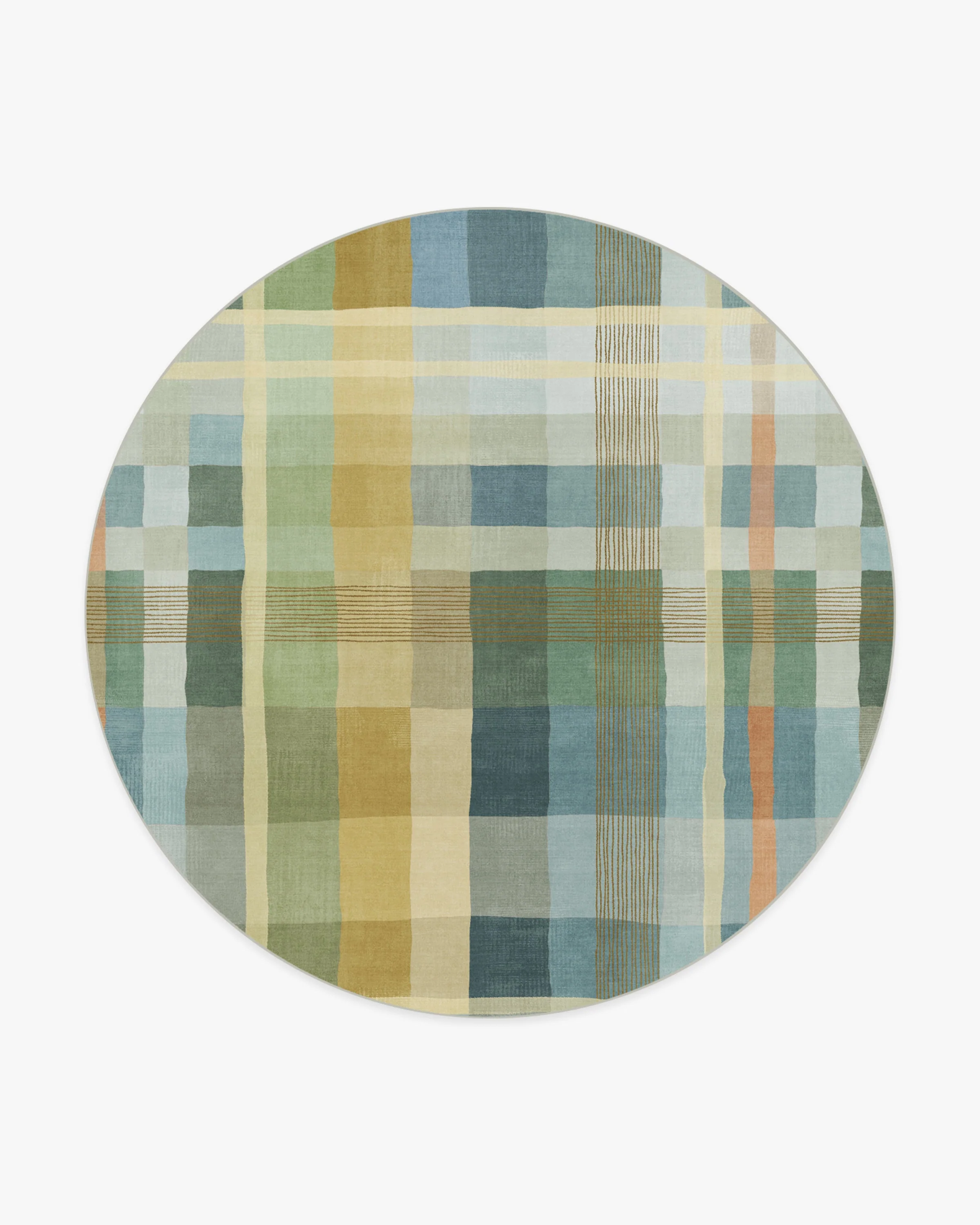 Margot Plaid Blue Flatwoven Rug