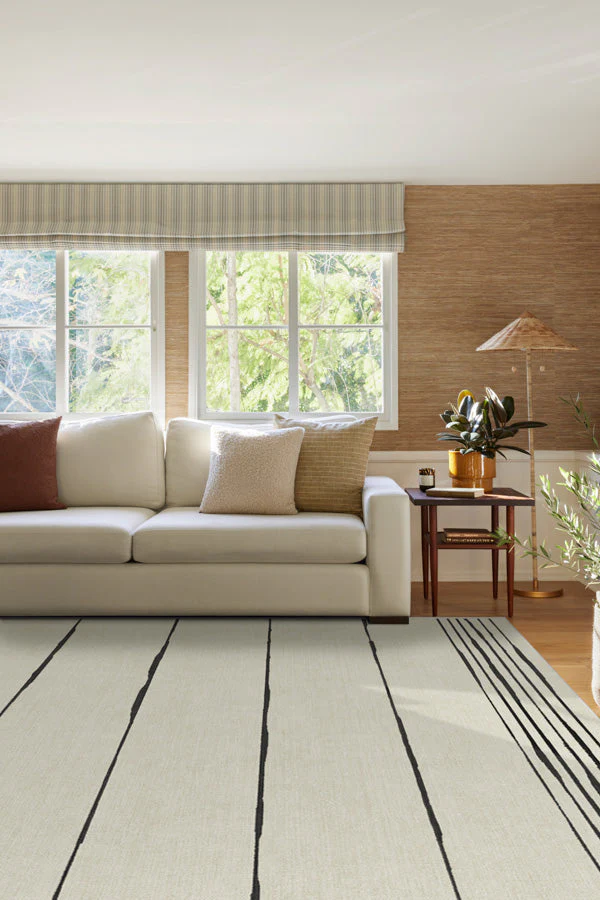 Clea Ivory & Black Rug by The Home Edit