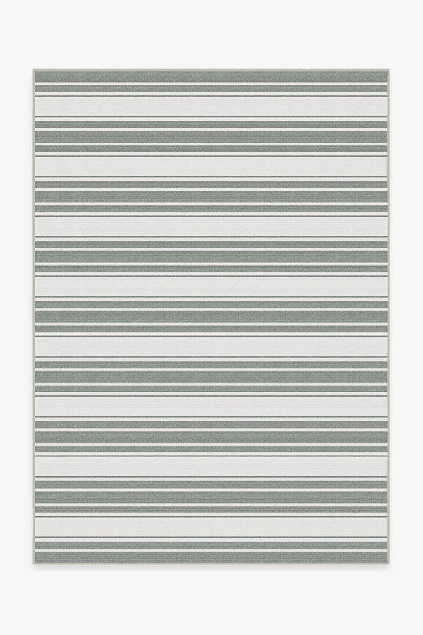 Marina Stripe Grey Outdoor Rug